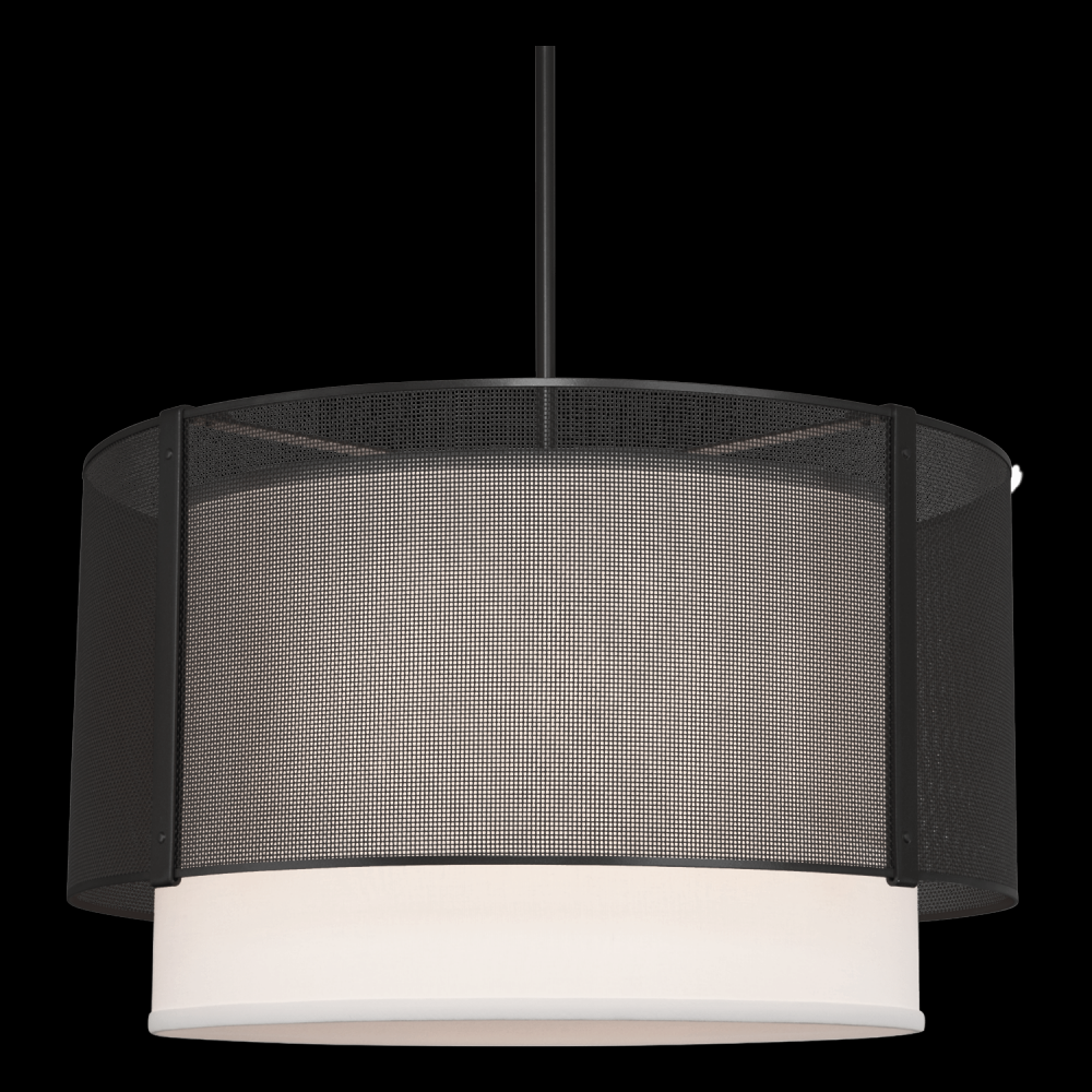 Uptown Mesh Drum with Linen Shade-30-Graphite