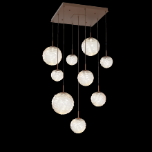  CHB0092-09-BB-A-C01-L3 - Gaia Square Multi-Pendant Chandelier