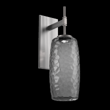 Hammerton IDB0091-01-SN-S-L1 - Vessel Tempo Sconce (Large)-Satin Nickel-Smoke Blown Glass-LED 2700K