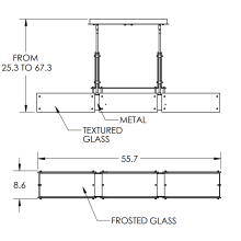 Hammerton PLB0026-0C-HB-IW-001-L3 - Urban Loft Trestle Linear Suspension-0C-Heritage Brass