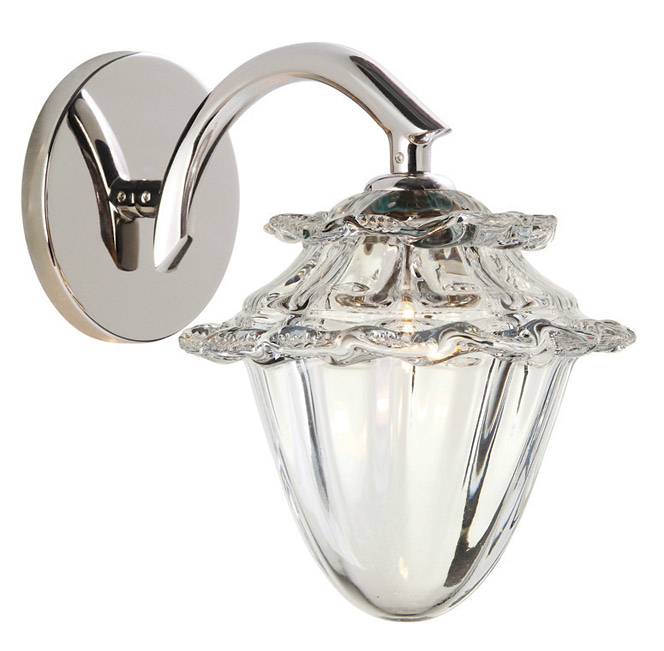 Wall Sconce Acorn Clear Polished Nickel LED G4 JC 2W