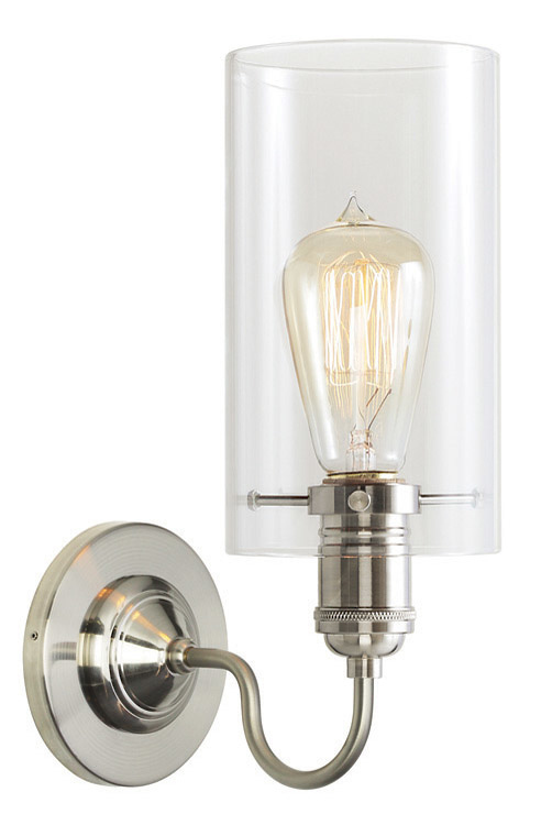 Wall Sconce Retro Cylinder Clear Bronze E26 Retro Bulb 60W