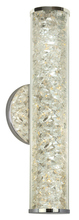 Stone Lighting WS224ABPCLED - Wall Sconce Jazz Venti Crystal Blue Polished Chrome 5.9W Linear 3000K