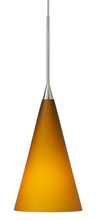 Stone Lighting PD180AMPNX3M - Pendant Konos Amber Polished Nickel GY6.35 Xenon 35W Monopoint