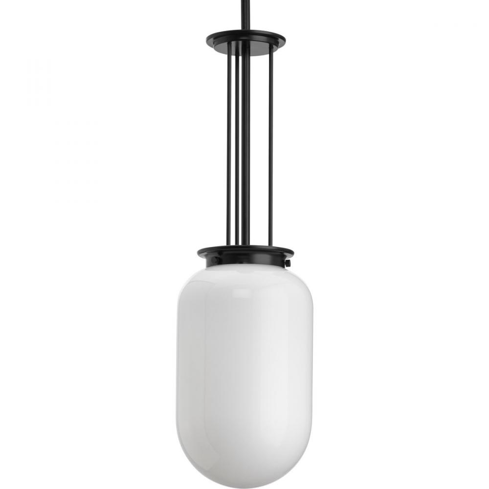 Alisse 60W 1-Light Matte Black New Traditional Pendant