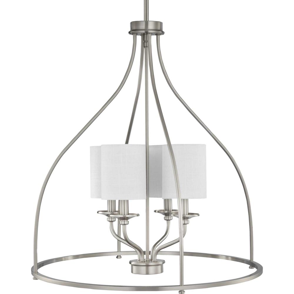 Bonita Collection Four-Light Brushed Nickel Foyer Chandelier