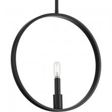 Progress P500412-31M - Breckenridge Collection One-Light Matte Black Rustic Farmhouse Pendant