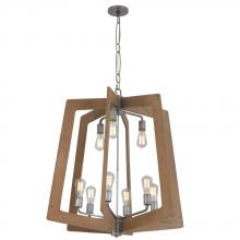 Varaluz 268C09SLW - Lofty 9-Lt Chandelier - Steel/Wheat