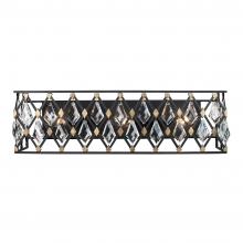 Varaluz 345B03CBHG - Windsor 3-Lt Crystal Bath - Carbon/Havana Gold