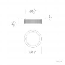 WAC US FM-57512-30-AB - Grille Flush Mount Light