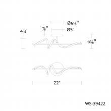 WAC US WS-39422-30-BK - Corksrew Bath & Wall Sconce