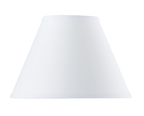 8" Tall White Round Hardback Fabric Shade