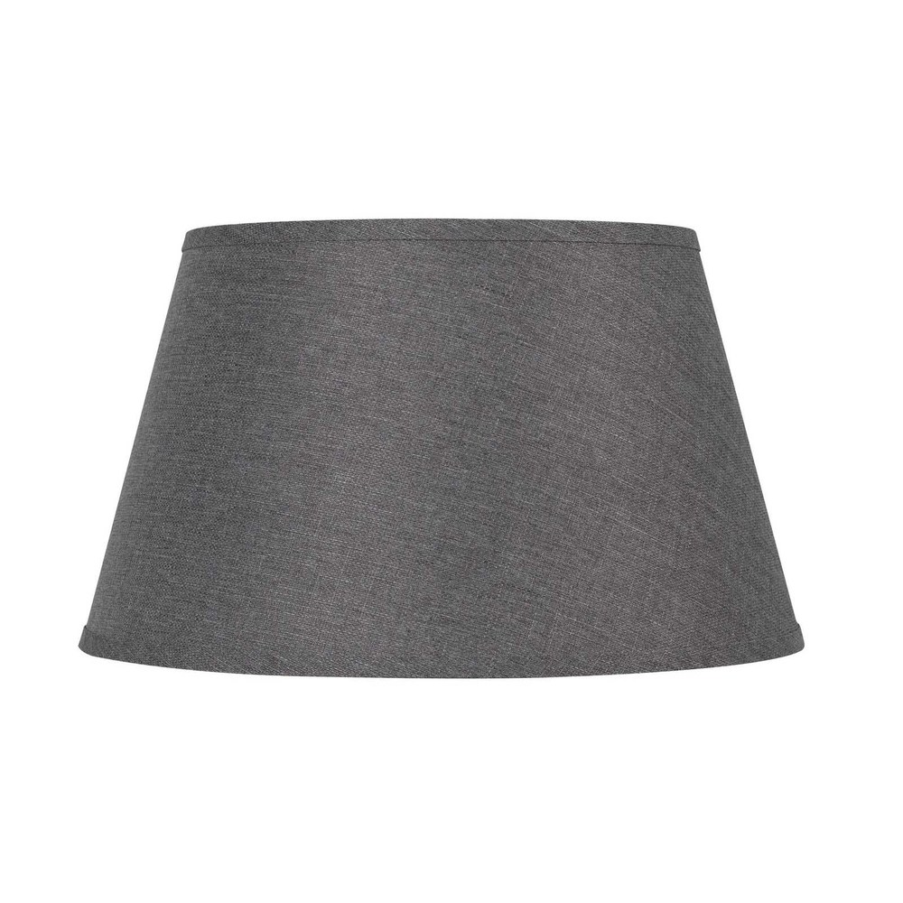 9.5" Height Fabric Shade in Grey Finish