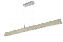 CAL Lighting FX-2965-36 - Colmar Integrated LED Rubber Wood Ceiling Island Light with Adjustable Steel Braided Cable