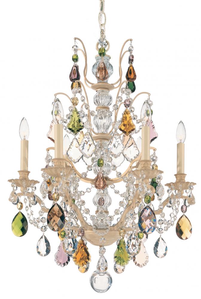 Bordeaux 6 Light 120V Chandelier in French Gold with Clear Heritage Handcut Crystal