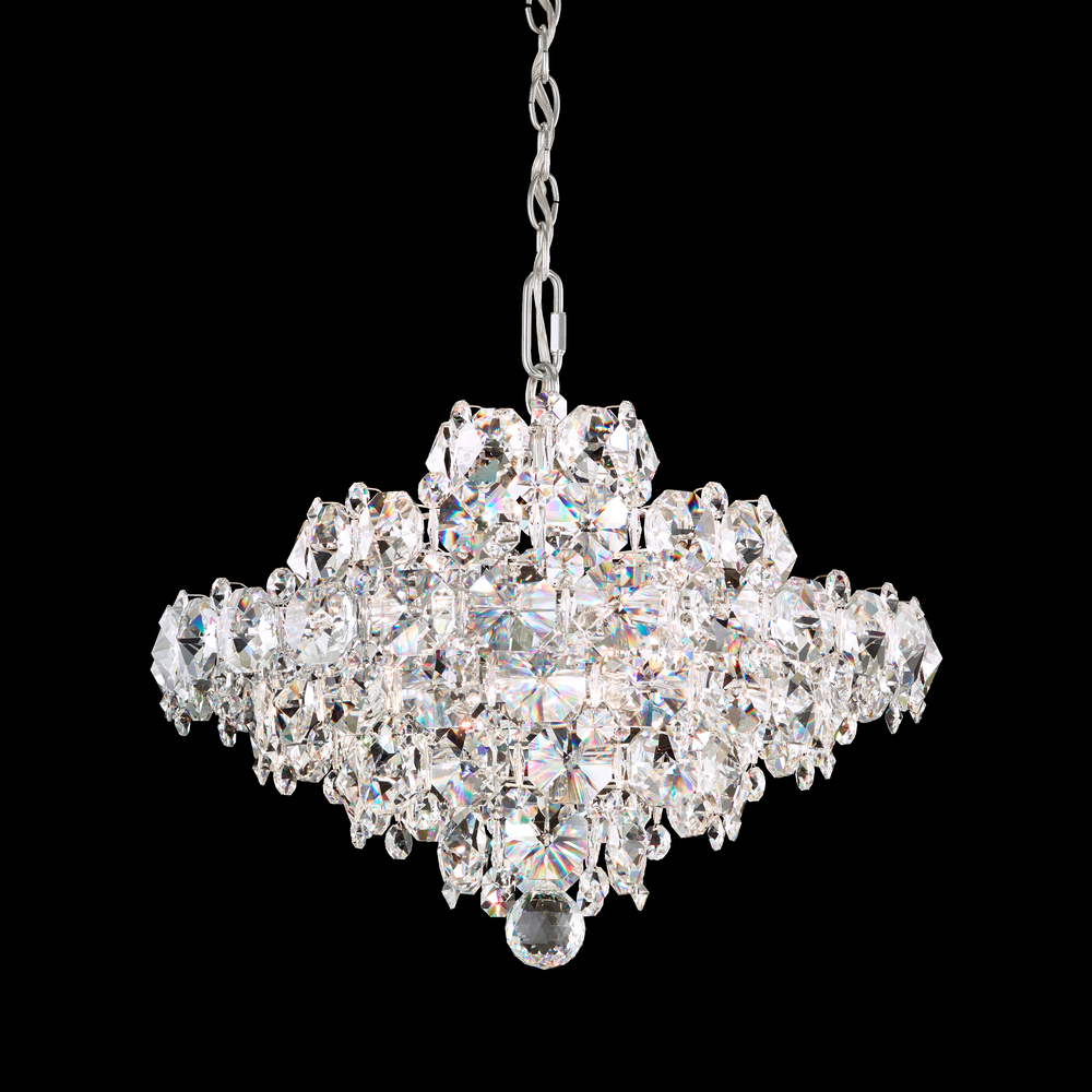 Baronet 8 Light 120V Pendant in Polished Stainless Steel with Radiance Crystal