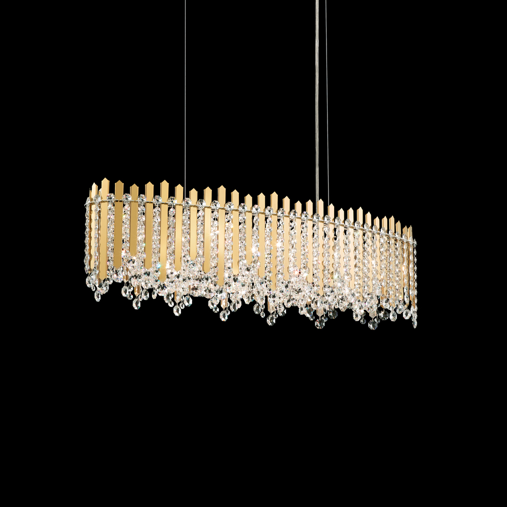 Chatter 12 Light 120V Pendant in Gold Mirror with Radiance Crystal