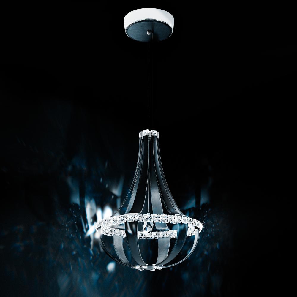 Crystal Empire LED 27IN 3000K 120V Pendant in Grizzly Black with Crystals from Swarovski®