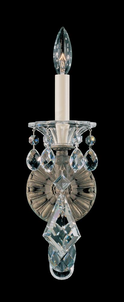 La Scala 1 Light 120V Wall Sconce in French Gold with Clear Radiance Crystal