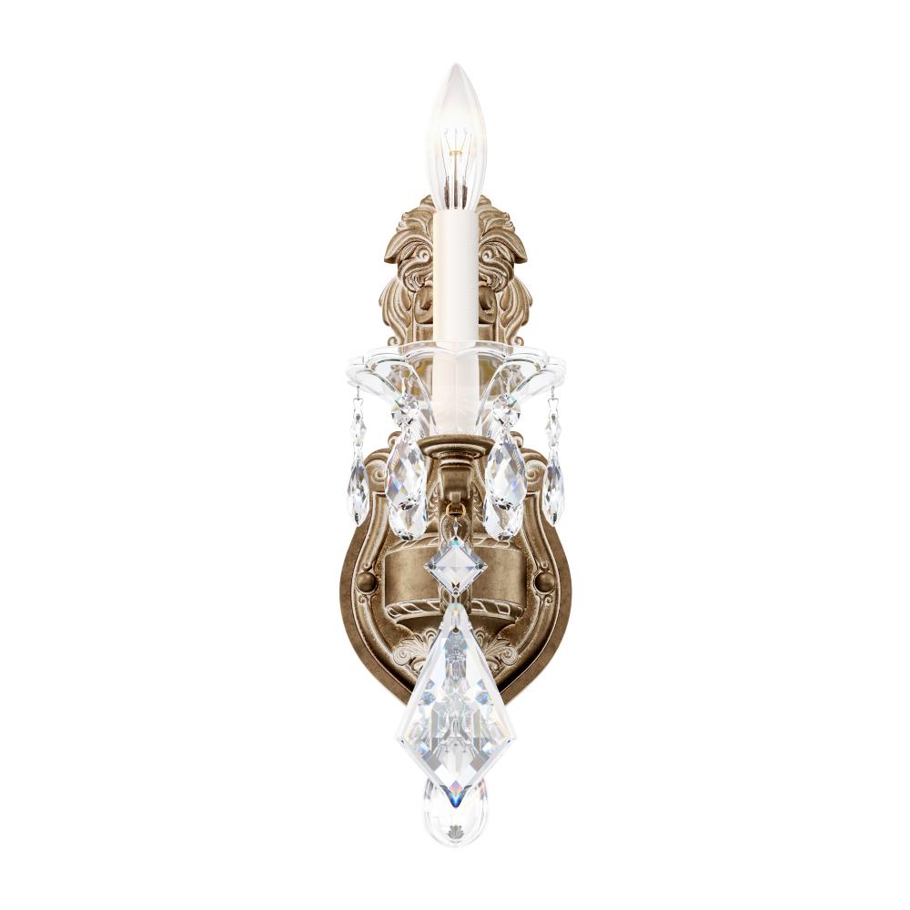 La Scala 1 Light 120V Wall Sconce in French Gold with Clear Radiance Crystal