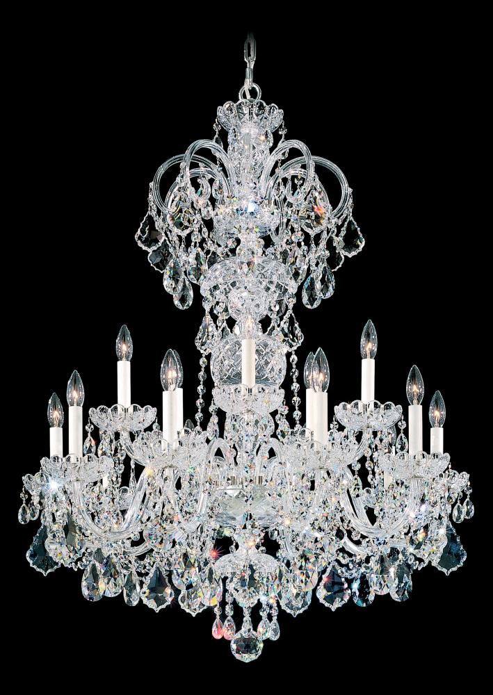 Olde World 15 Light 120V Chandelier in Aurelia with Radiance Crystal