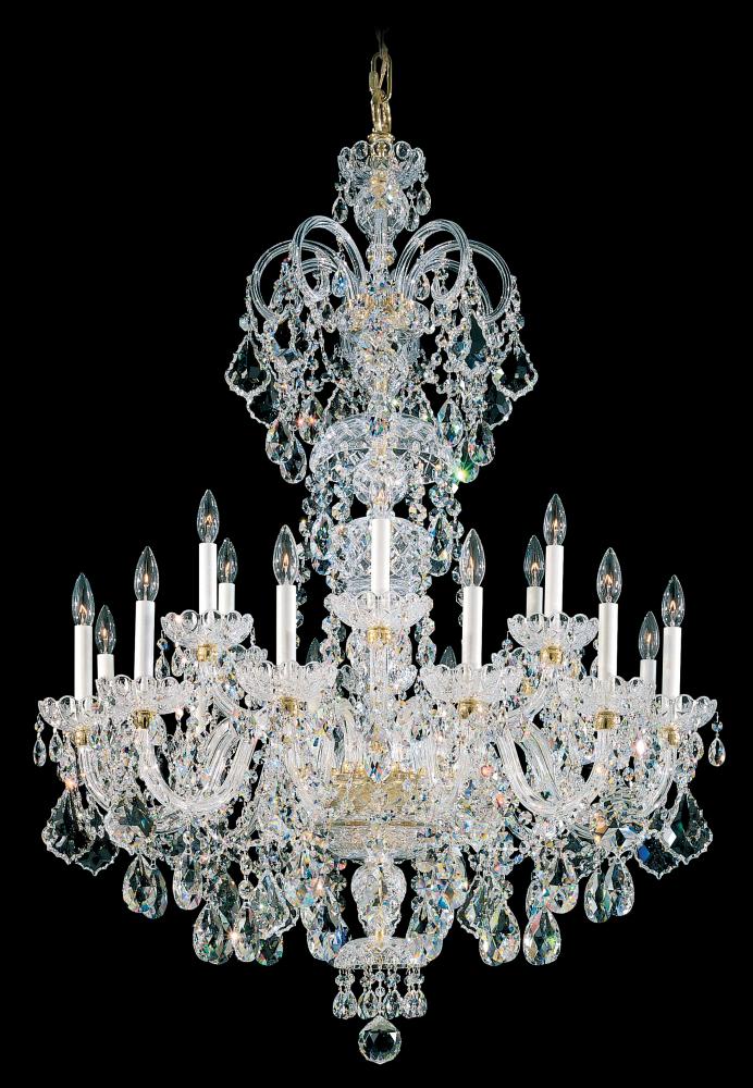 Olde World 23 Light 120V Chandelier in Aurelia with Radiance Crystal