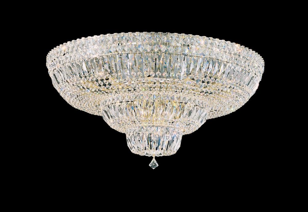 Petit Crystal Deluxe 21 Light 120V Semi-Flush Mount in Aurelia with Radiance Crystal