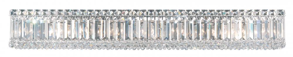 Quantum 9 Light 120V Bath Vanity & Wall Light in Polished Stainless Steel with Radiance Crystal