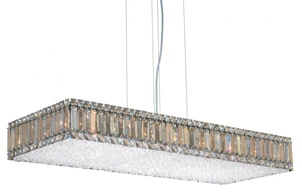 Quantum 23 Light 120V Pendant in Polished Stainless Steel with Radiance Crystal