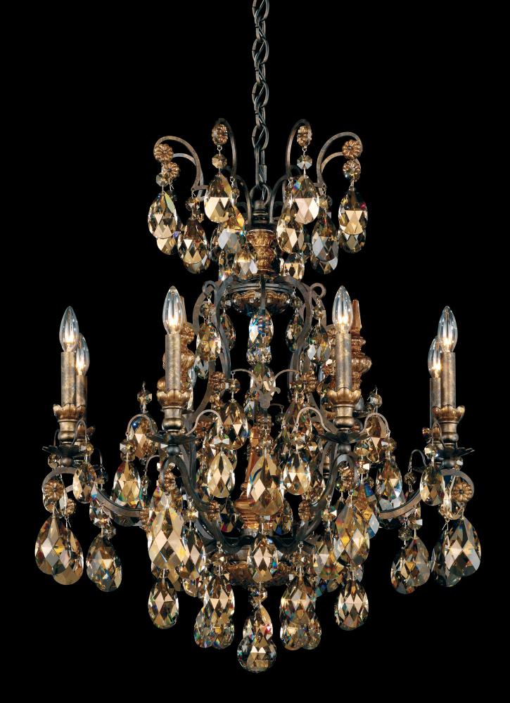 Renaissance 9 Light 120V Chandelier in Heirloom Gold with Crystals from Swarovski®