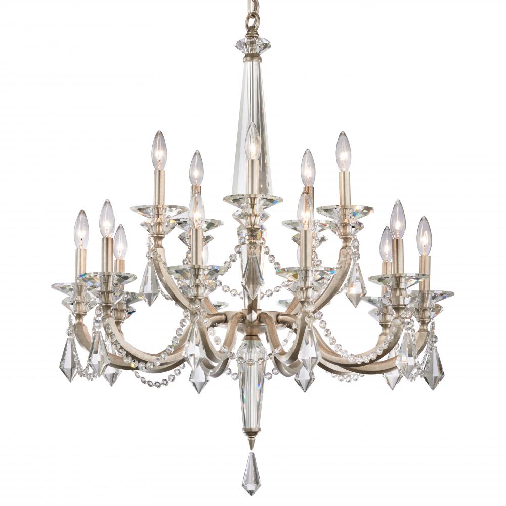 Verona 15 Light 120V Chandelier in Etruscan Gold with Radiance Crystal