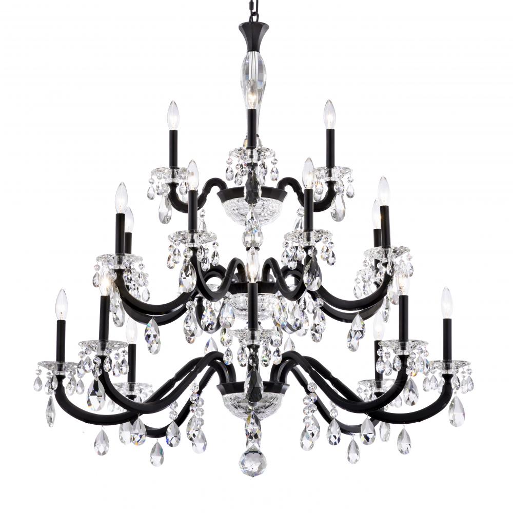 San Marco 20 Light 120V Chandelier in Etruscan Gold with Clear Radiance Crystal