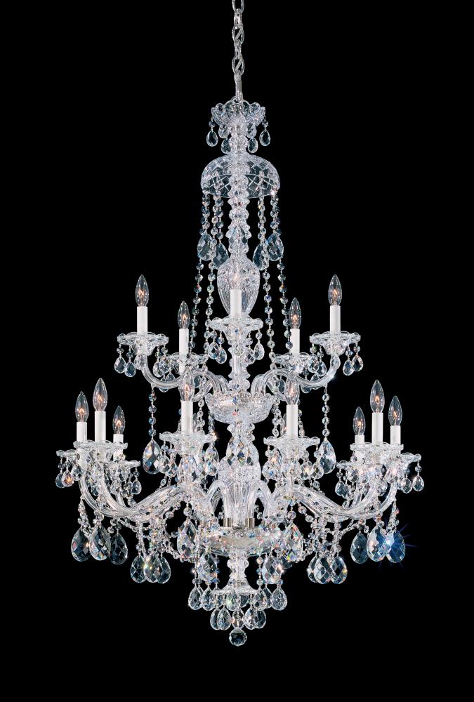 Sterling 15 Light 120V Chandelier in Aurelia with Clear Radiance Crystal