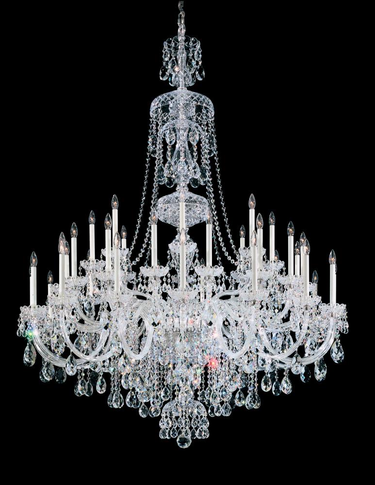 Sterling 45 Light 120V Chandelier in Aurelia with Heritage Handcut Crystal