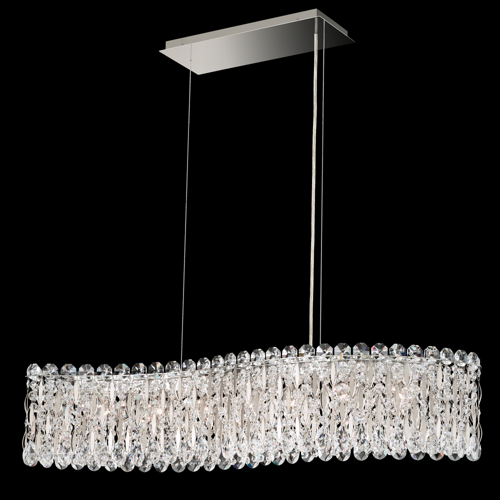 Sarella 7 Light 120V Pendant in Black with Radiance Crystal