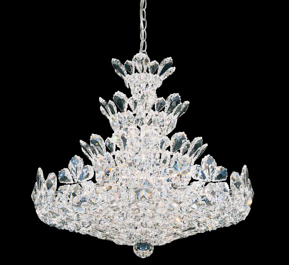 Trilliane 24 Light 120V Chandelier in Polished Stainless Steel with Clear Radiance Crystal