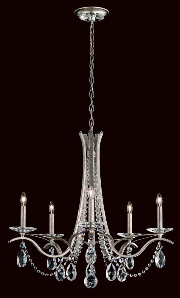 Vesca 5 Light 120V Chandelier in French Gold with Clear Radiance Crystal