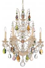 Schonbek 1870 5770-26H - Bordeaux 6 Light 120V Chandelier in French Gold with Clear Heritage Handcut Crystal