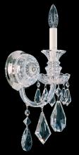 Schonbek 1870 5701BK - Hamilton Black 1 Light 120V Wall Sconce in Jet Black with Black Heritage Handcut Crystal