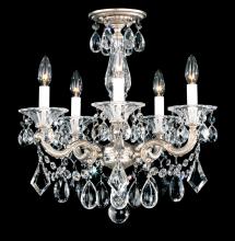 Schonbek 1870 5345-26R - La Scala 5 Light 120V Semi-Flush Mount or Chandelier in French Gold with Clear Radiance Crystal