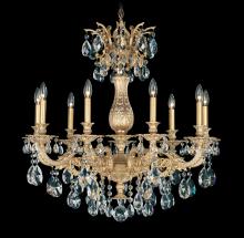 Schonbek 1870 5679-26R - Milano 9 Light 120V Chandelier in French Gold with Radiance Crystal