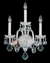 Schonbek 1870 6808-211R - Olde World 3 Light 120V Wall Sconce in Aurelia with Radiance Crystal