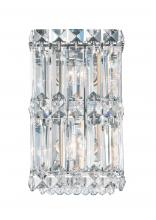 Schonbek 1870 2235R - Quantum 2 Light 120V Wall Sconce in Polished Stainless Steel with Radiance Crystal