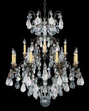 Schonbek 1870 3572-26AD - Renaissance Rock Crystal 13 Light 120V Chandelier in French Gold with Amethyst & Black Diamound Qu