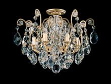 Schonbek 1870 3784-26S - Renaissance 6 Light 120V Semi-Flush Mount in French Gold with Clear Crystals from Swarovski