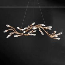 Schonbek 1870 S2456-32OH - Secret Garden 56in LED 3500K 120V-277V Linear Pendant in French Lace with Optic Haze Quartz