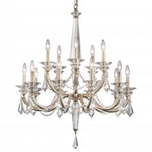 Schonbek 1870 S6715N-23R - Verona 15 Light 120V Chandelier in Etruscan Gold with Clear Radiance Crystal