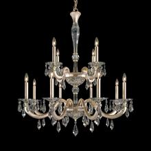 Schonbek 1870 S7612N-23R - Napoli 12 Light 120V Chandelier in Etruscan Gold with Clear Radiance Crystal