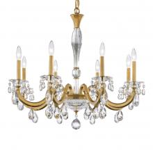 Schonbek 1870 S8608N-23R - San Marco 8 Light 120V Chandelier in Etruscan Gold with Clear Radiance Crystal