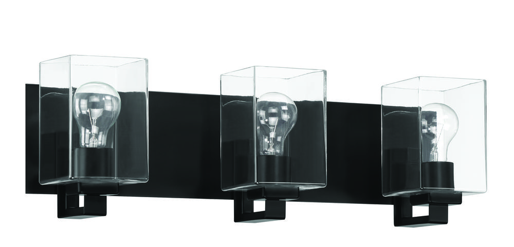 McClane 3 Light Vanity in Flat Black